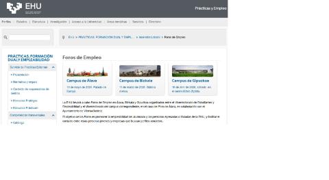 Página web de la feria