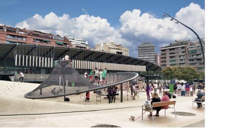 Imagen de un parque inclusivo.