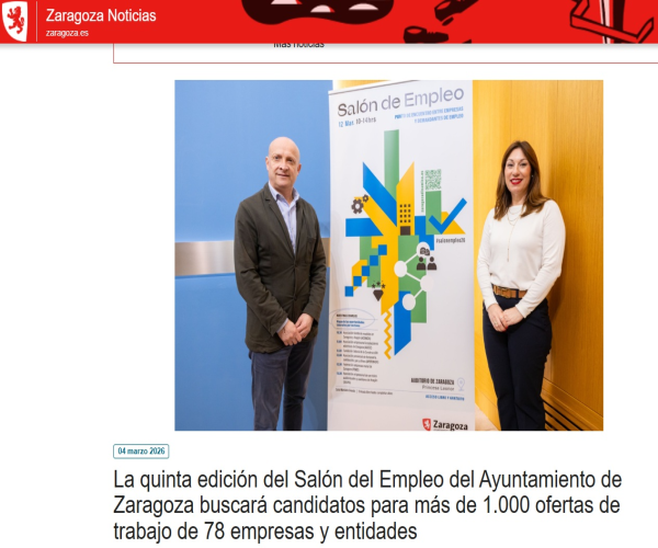 Noticia en la web de ayuntamiento